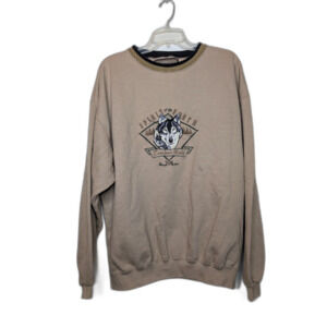 Vintage North Wolf Mens Sweatshirt Sz XL Retro Crewneck Long Sleeve